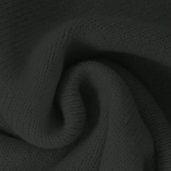 Black Casual Women's Metal Button Asymmetrical Cardigan Sweater - Picture 6 of 7